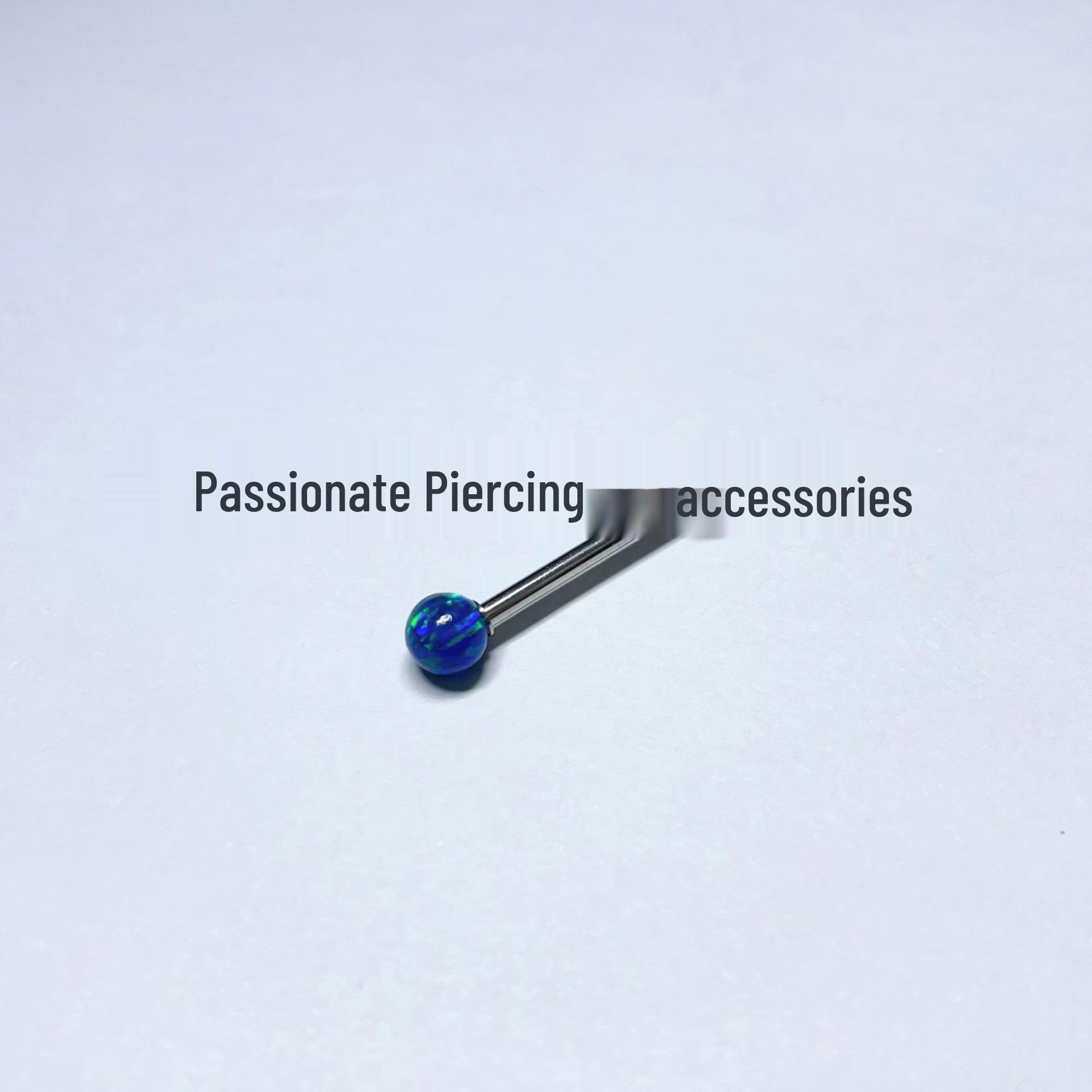 

Опаловый пирсинг языка: Трендовые европейские и американские украшения для пирсинга Length 16mm, Gauge 1.6mm, Ball 5mm