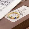 Medieval Personalized Retro Enamel Dripping Oil Inlaid Zir*****Pening Ring Niche Light Luxury High-End Ring Woman