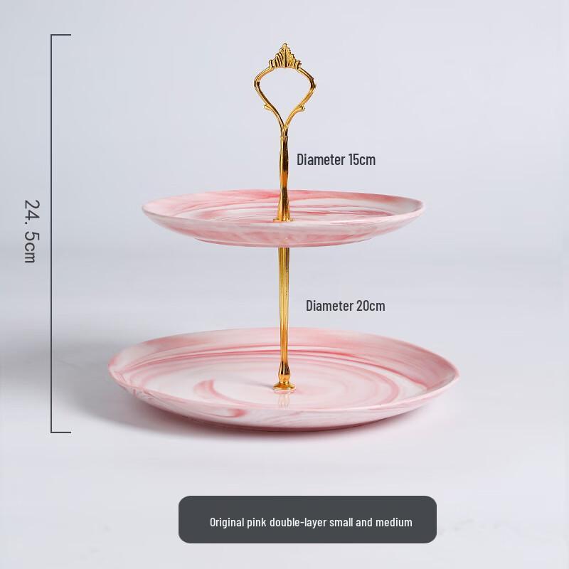 European Style 2-Tier Ceramic Fruit & Dessert Stand