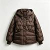 Medium and long hooded cotton clothes for women's winter new fashion, foreign style, warm, loose cotton-padded clothes, and trendy outer covers.