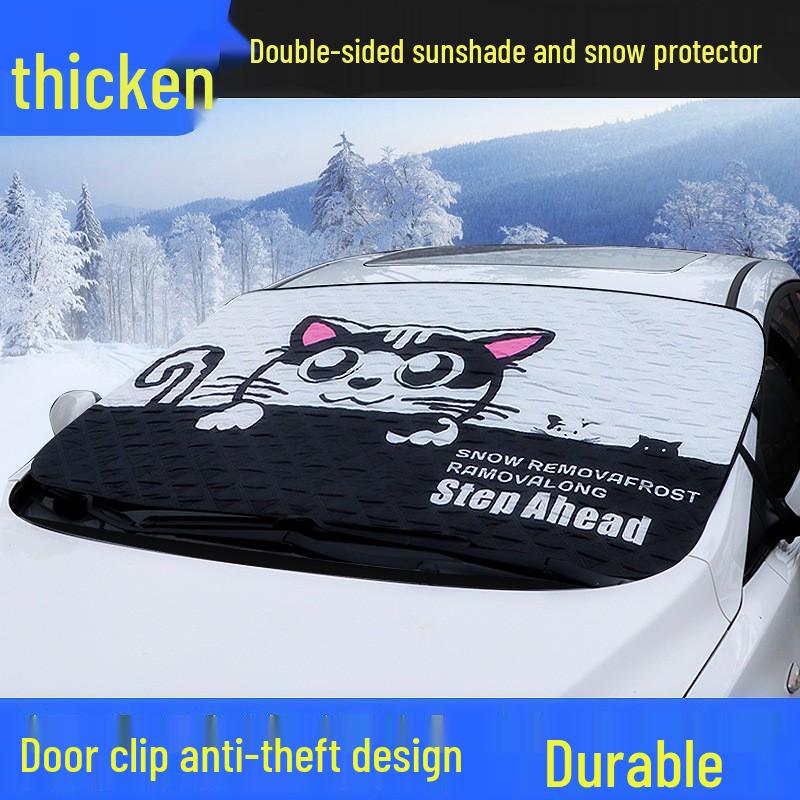 Winter Cartoon Car Sunshade Frost Protector for Front Windshield
