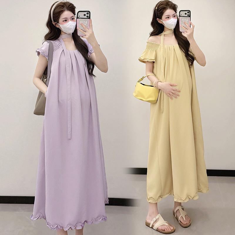 2026 Chic & Fresh Maternity Dress: Fashionable, Elegant, Flattering, Loose-Fit, Long Design XL