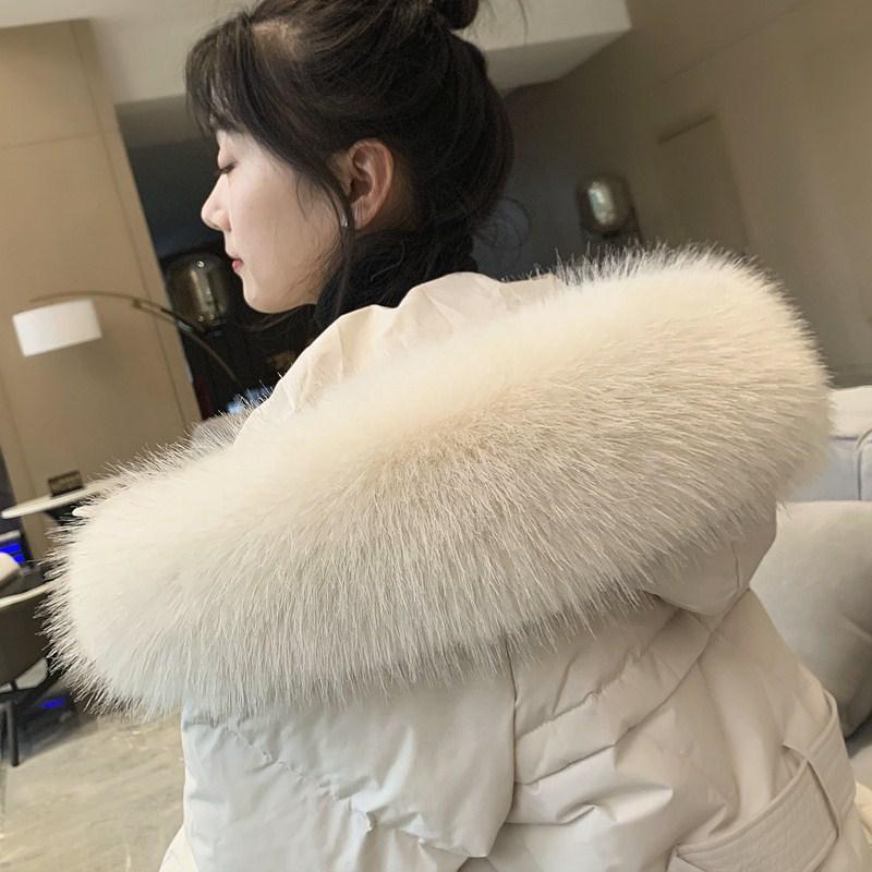 

Женская универсальная пуховая парка со съемным воротником из искусственного меха и полоской для шляпы ханьфу