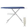 Ironing Board with Bottom Storage Tray, Thickened 4 Layers Iron Board with Heat Resistant Cover and 100% Cotton Cover, 10 Adjustable Heights Ironing