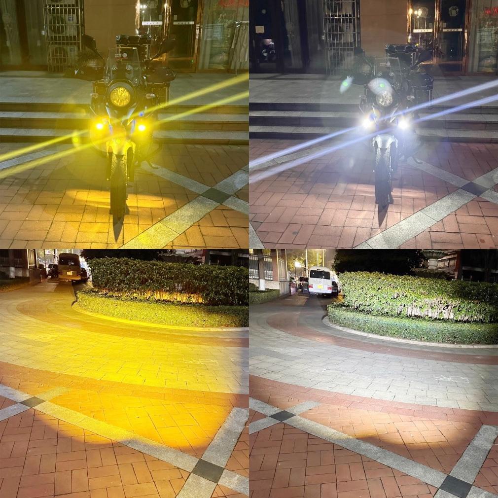 1pc/2Pcs 3inch LED Driving Light Dual Color LED Motorcycle Sportlight Auxiliary Lamp Owl for Truck Offroad 12V 24V