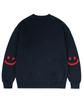 GRAVER [Unisex] Elbow Smile Drawing Sweatshirt_Navy