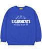 UNION GARMENTS [Fleece-Lined] Camp Begin Oversized Sweatshirt Blue