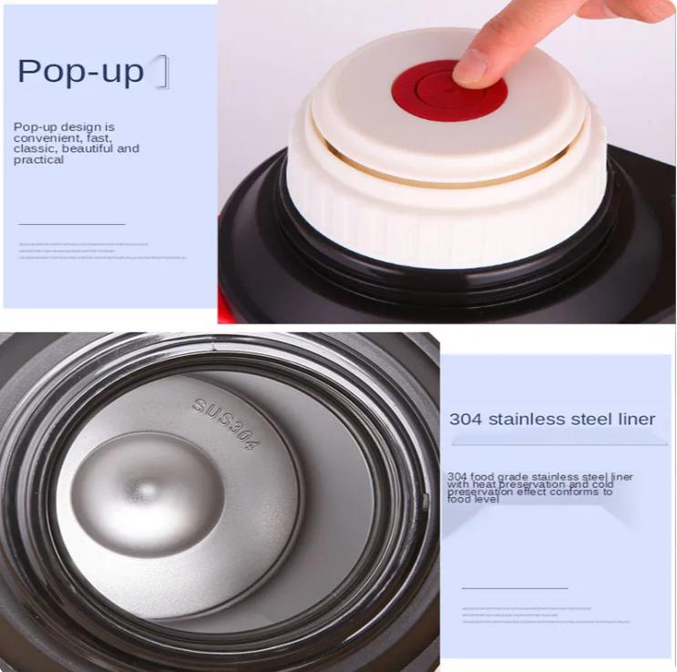 4000ML Stor Termosflaska Vakuumflaskor Rostfritt Stål Isolerad Vatten Termisk Mugg Med Rem 48 Timmars Isolering