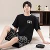 Men's pajamas summer cotton short-sleeved shorts summer thin casual large-size college student loungewear men's suit