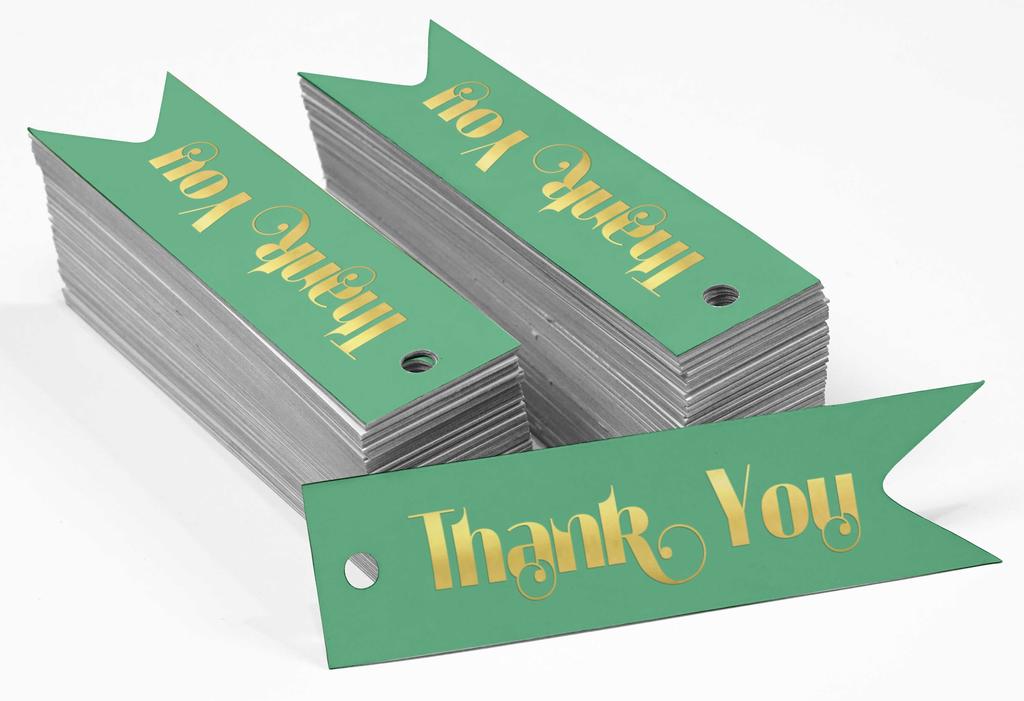 Inkdotpot Gold Foil Paper Hang Tags Thank You Bridal Shower Favor Tags 100