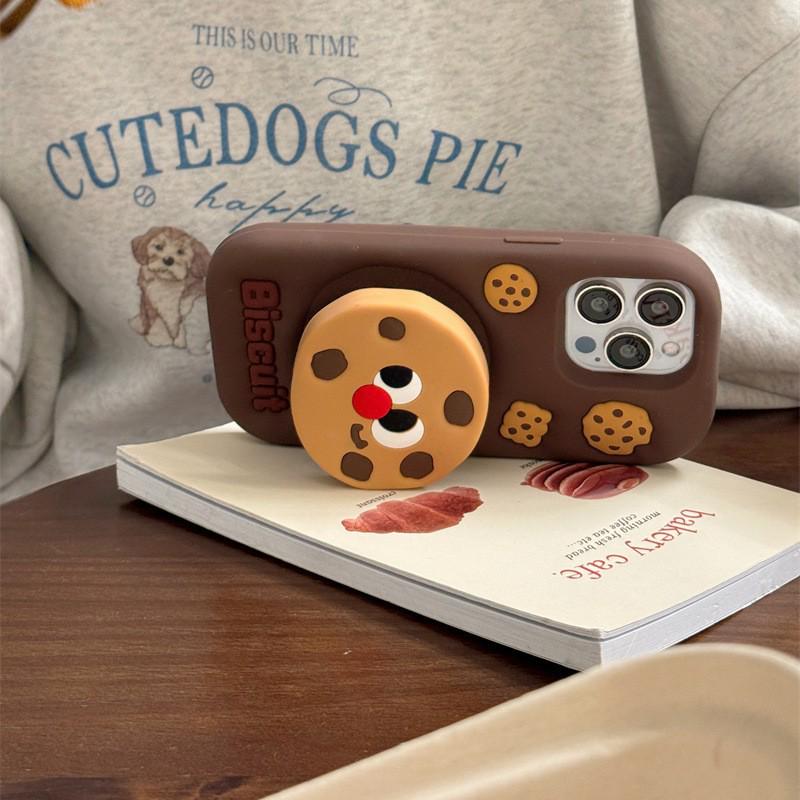 Cartoon Cookie Face Phone Case for iPhone 11/13/14/15/16/17Promax/Air