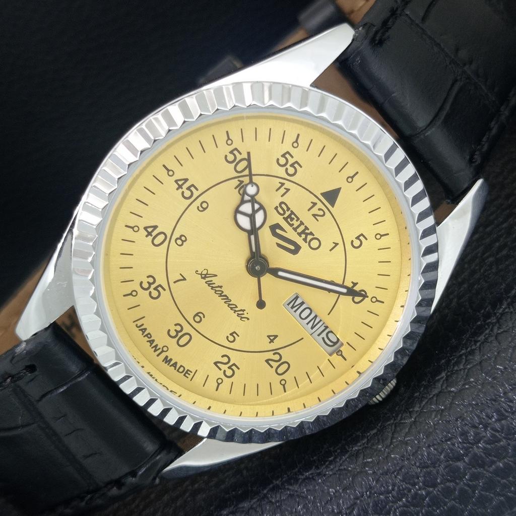 

REFURBISHED SEIKO 5 AUTOMATIC 6309A JAPAN MENS VINTAGE GOLDEN WATCH a442967-1
