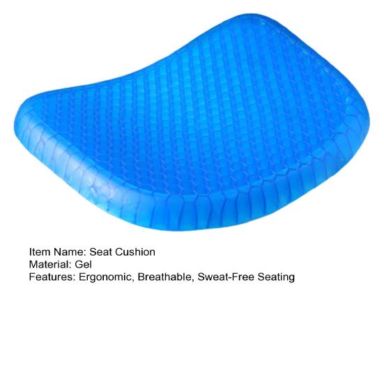 Yousheng Gel Seat Cushion for Long Sitting Honeycomb Design Breathable Seat Cushion Chair Cushion for Hip Pain Relief Home Office Car Use