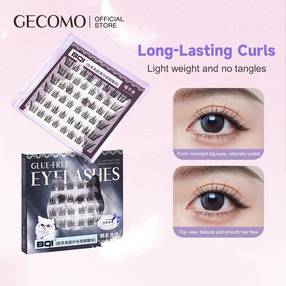 BQI Glue Free Cool Feeling False Eyelashes Natural Curly Girl Group Segmented On Camera Upper Eyelashes