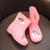 Botas de Chuva Fofas para Estudantes - Sapatos Aquáticos Estilo Desenho Animado com Resistência à Água e Antiderrapantes.