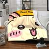 1pc Chiikawa Blanket with Custom Name, Gift, for Men and Women, Soft Blanket, Good for Sofa Bed Couch Travel, Lightweight Flannel Blanket