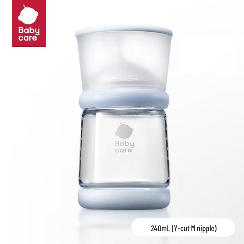 babycare Антиколиковая стеклянная бутылочка для кормления с широким горлышком