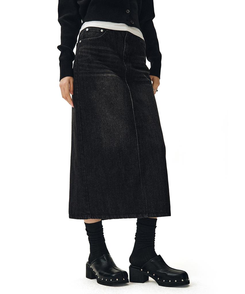 Deketeuumeon Signature Long Skirt Dcsk003Blackb