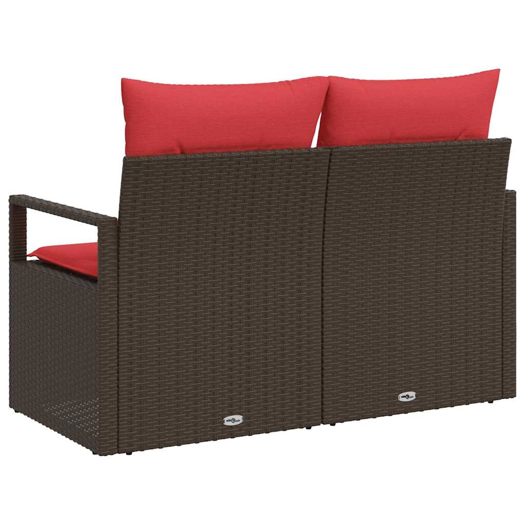 Garden Sofa with Cushions 120 x 62 x 69 cm Poly Rattan