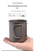 Widesea 375ML Titan Camping-Kaffeebecher - Leichtes, tragbares Geschirr
