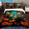 Hummingbird In Bloom 3pcs Bedding,Including 1pc Duvet Cover And 2pcs Pillowcases Perfect for Christmas,Ideal for Bedroom, Dormitory