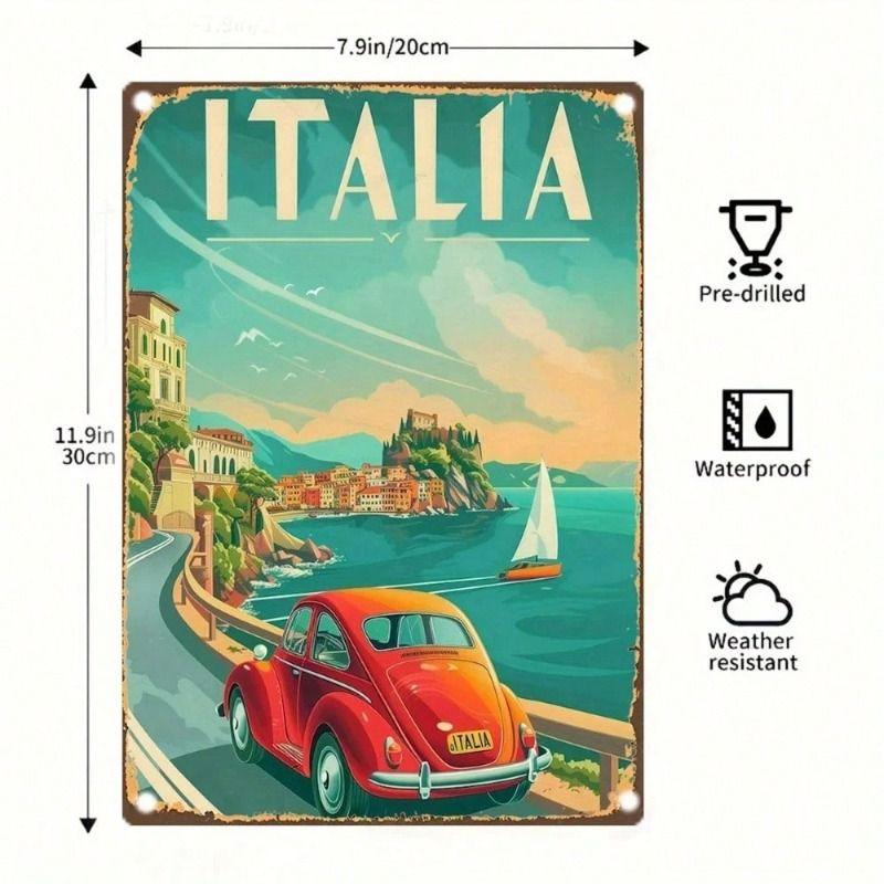 Placa Decorativa de Metal para Parede 20x30cm