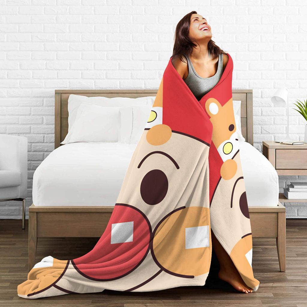 Anpanmans Blanket Super Warm Pattern Plush Throw Blanket For Children Living Room Flannel Bedspread Bed Cover