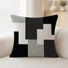 Pattern Modern Black And White Geometric Pattern Cushion Cover Soft Plush Fluffy Throw Pillow Cases For Sofa Bedroom Home Decor
