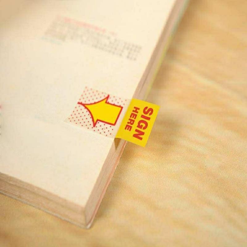 100 Pcs Sign Here Sticky Notes Sign Here Tabs Message Flags Arrows Labels Sticker Sign Here Flags for Office School