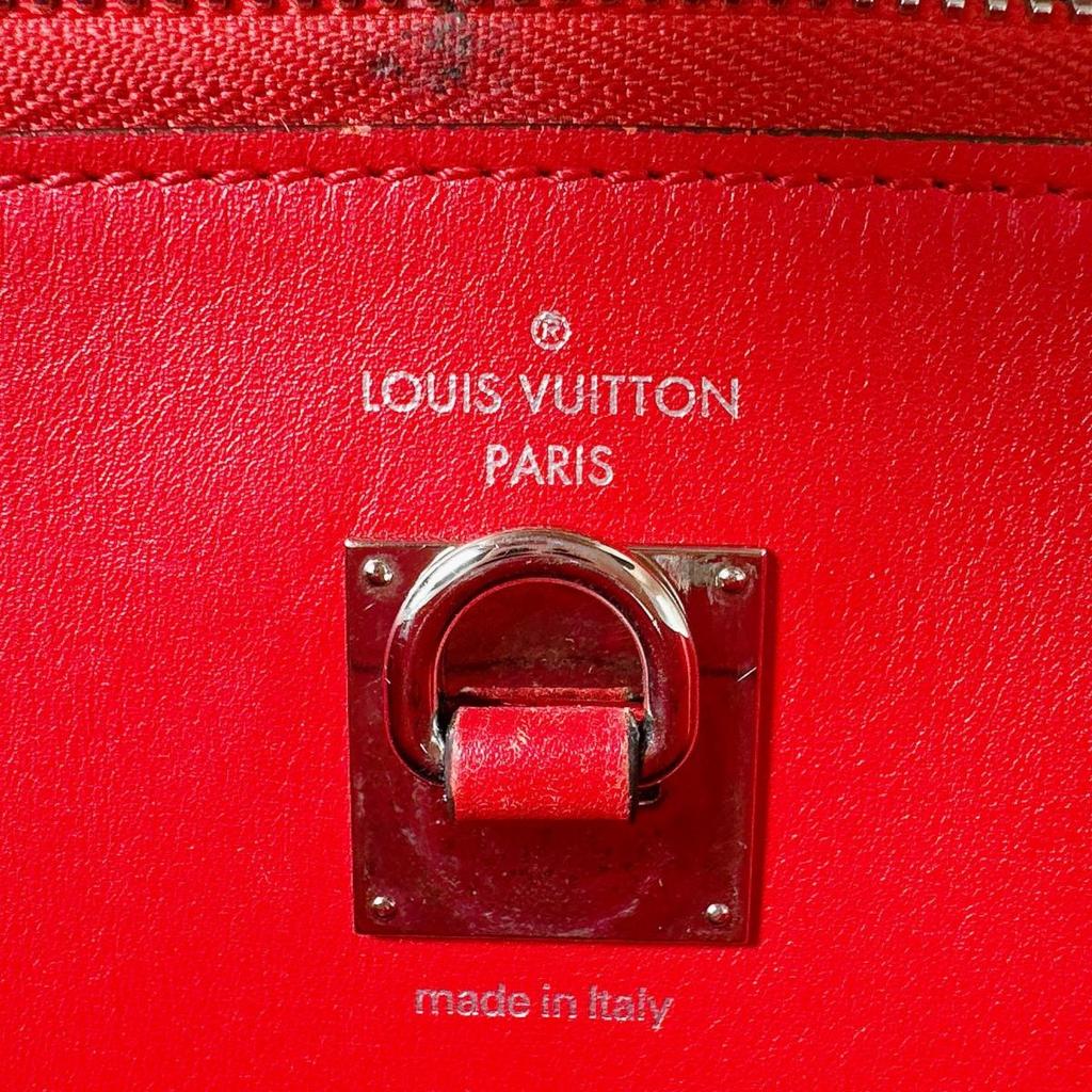 LOUIS VUITTON City Steamer PM Handbag Calfskin Red Women M53029 Used