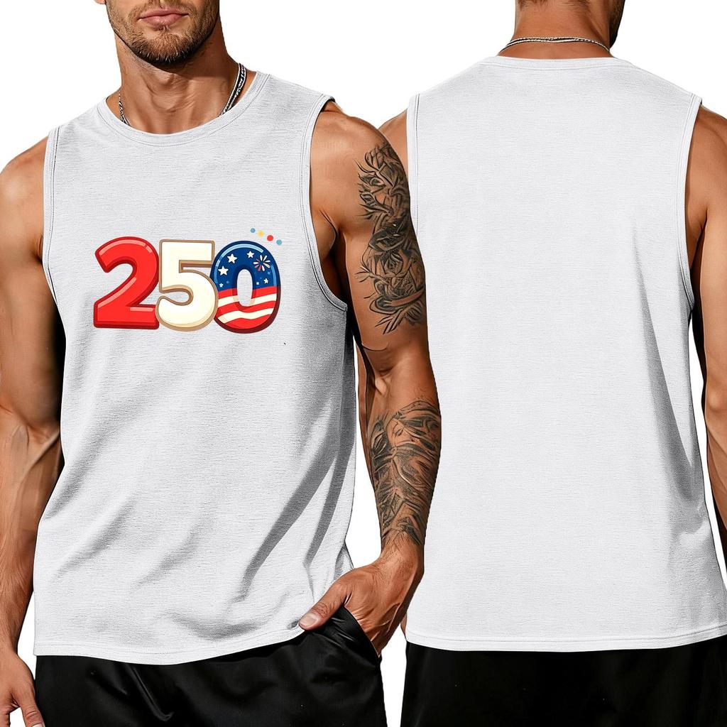 Men's Sleeveless Tank Top Casual Loose Fit Summer Muscle Shirt Lightweight Breathable Fabric Comfortable Daily Wear