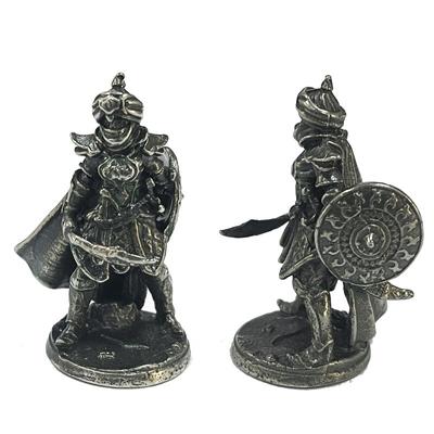 White Copper Metal Warrior Arab Knight Soldier Model Miniature Figurines Board Game Pieces Car Decoration Boy Gift