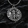 Stainless Steel Viking Odin Triangle Rune Pendant Necklace for Men