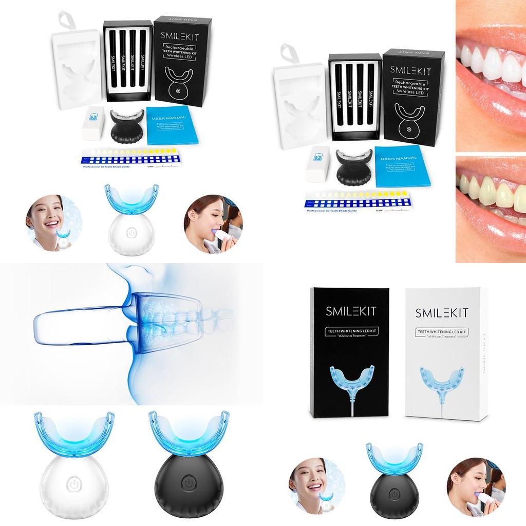 Wireless Smilekit Teeth Whitening Lamp Kit Rechargeable Enamel Safe For Home Use
