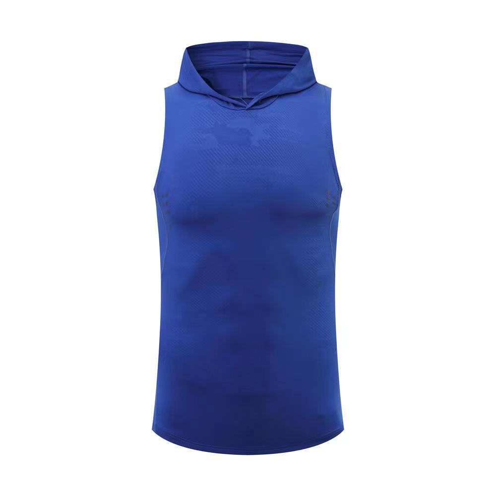 Men's Quick-Dry Hooded Sleeveless Running Vest - Breathable Fitness Top