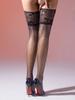 Sexy 1D Thin Stocking Lace Oil Shiny Glossy Dot Printing Fashion Above Knee Stocking Woman Lingeries Patchwork Tights Leg Shaper