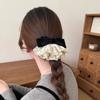 Wine Red Bowknot Spring Clip Cloth Lace Bow Hairpin Sweet Red Velvet Bow Hair Clip  Girls