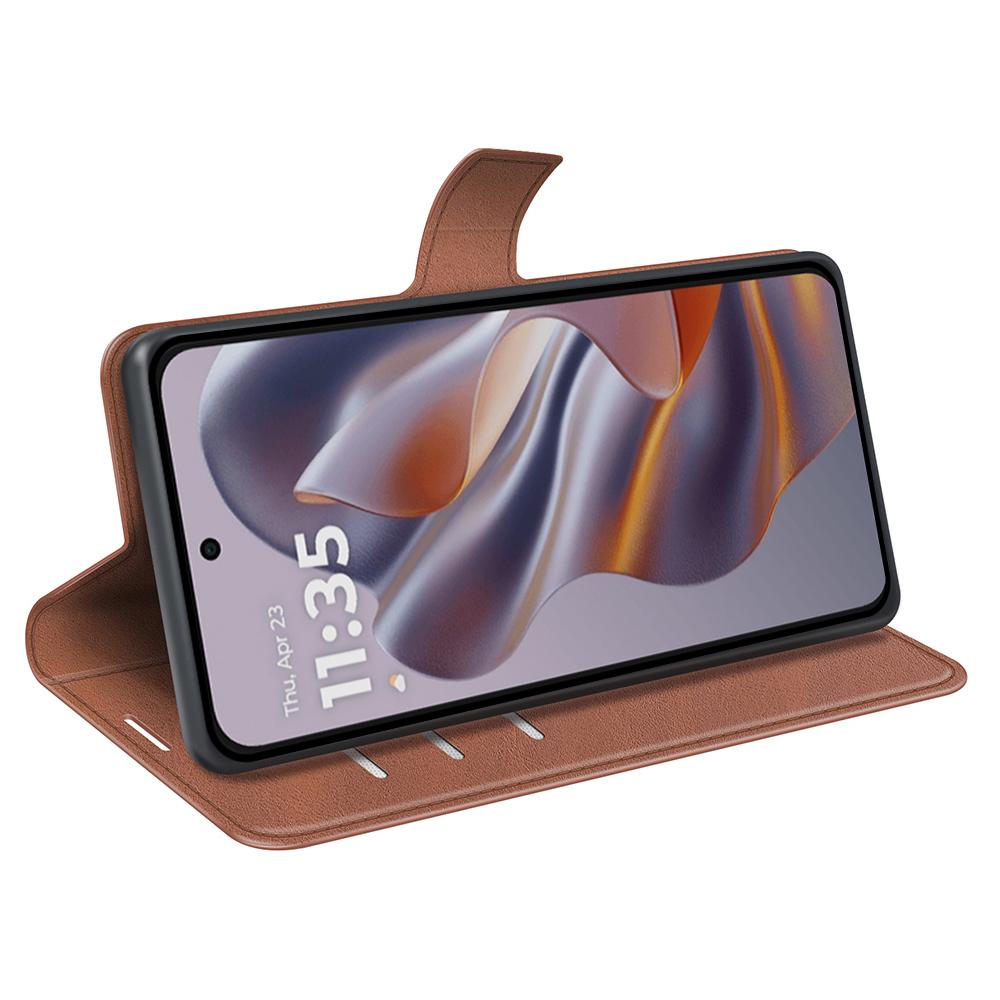 For Motorola Edge 50 Neo 5G/Moto S50 5G/Thinkphone 25 5G Stand Case Anti-Scratch Calf Texture Leather Phone Cover