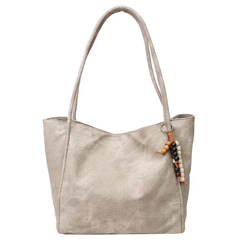 

Fashi Large Capacity Solid Color PU Hasp Sweet Shoulder Bags 2026 High Quality Commuting Ccise Versatile Women s Tote Bags бежевый