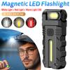 Magnetic LED Flashlight 180 Degree Rotating Head Mini Flashlight Waterproof Compact Magnet Work Light For Outdoor Emergency New