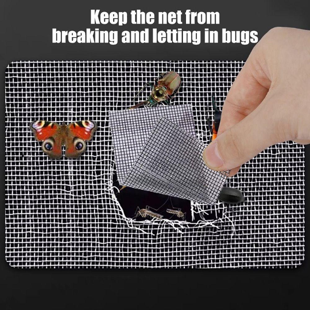 1Rull anti-mygg hull lapp-klistremerker Fly Mesh Net Reparasjon Tapes Vindu Skjerm Reparasjon Tape