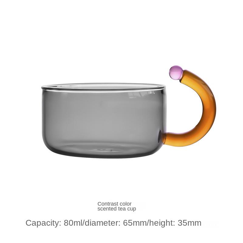 

Creative Contrasting Color High-Temperature Resistant Glass Mug Teapot Filter Small Mug Teapot Household Stove Teapot Kettle as picture show серый