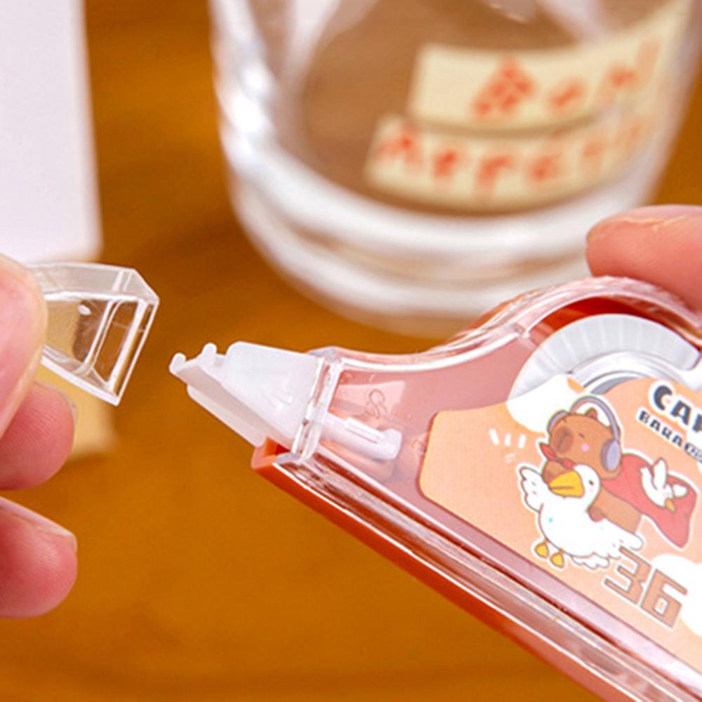 1 Piece Mini Cartoon Capybara Large Capacity Correction Tape Tools School Office Corrector Stationery Supplies
