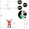 Christmas Decorations Lights Outdoor 2.8ft USB LED Christmas Parachute Light with Santa Claus for Roof Eave Balcony Garden Decor