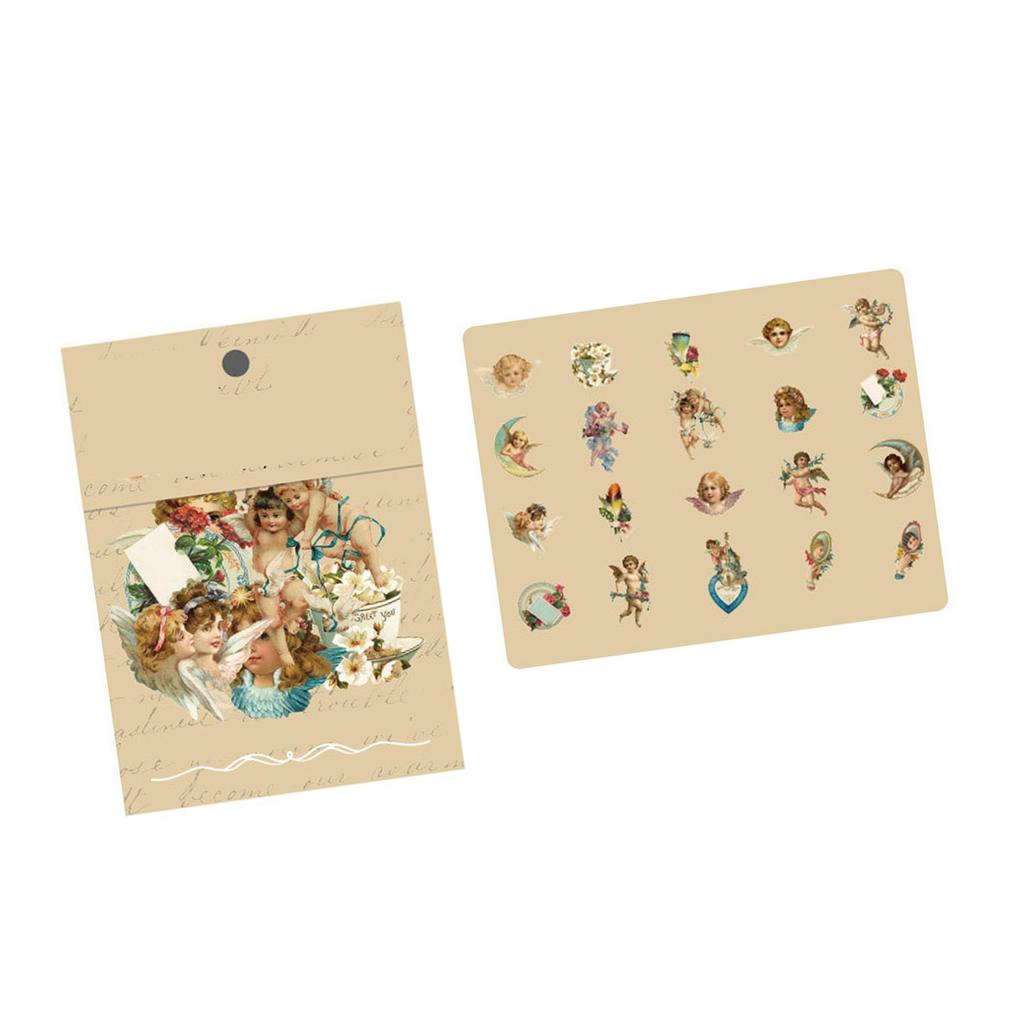 40 Stück Vintage Romantische Aufkleber Treibsand-Serie PET Zarte Muster Nostalgische Abziehbilder für Tagebuch