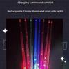 USB Rechargeable LED Drum Sticks 15Color Light Up Glow in the Dark for Stage Performances New Arrival S06