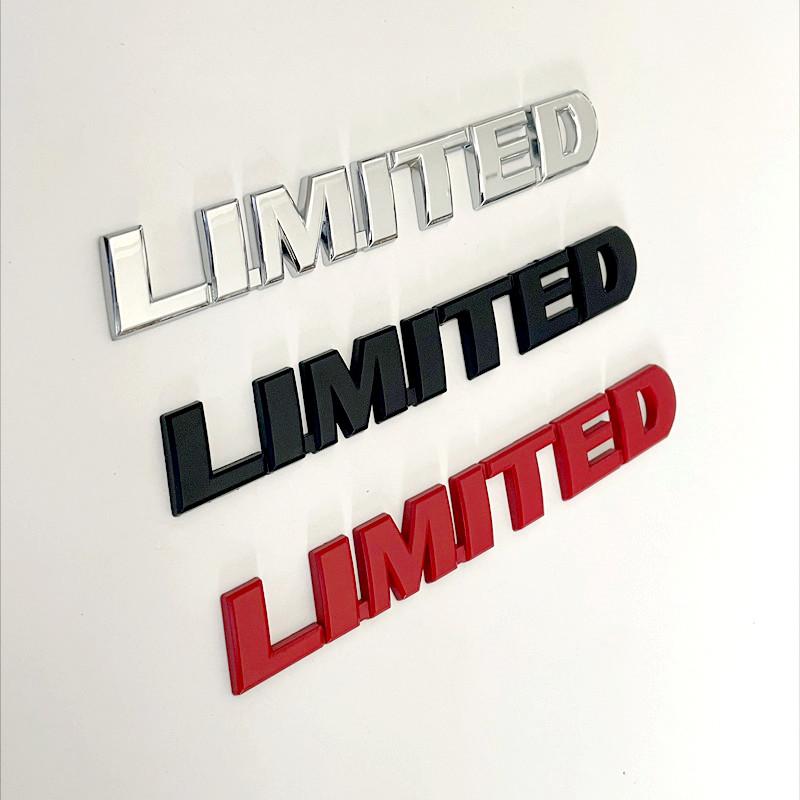 3D Chrome Black Limited Logo Car Fender Side Emblem Trunk Badge Decal For Toyota Highlander Limited Sticker Auto Accessories QA2
