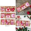 9Pcs Valentines Wooden Hanging Ornaments for DIY Crafts Project Wall Kitchen