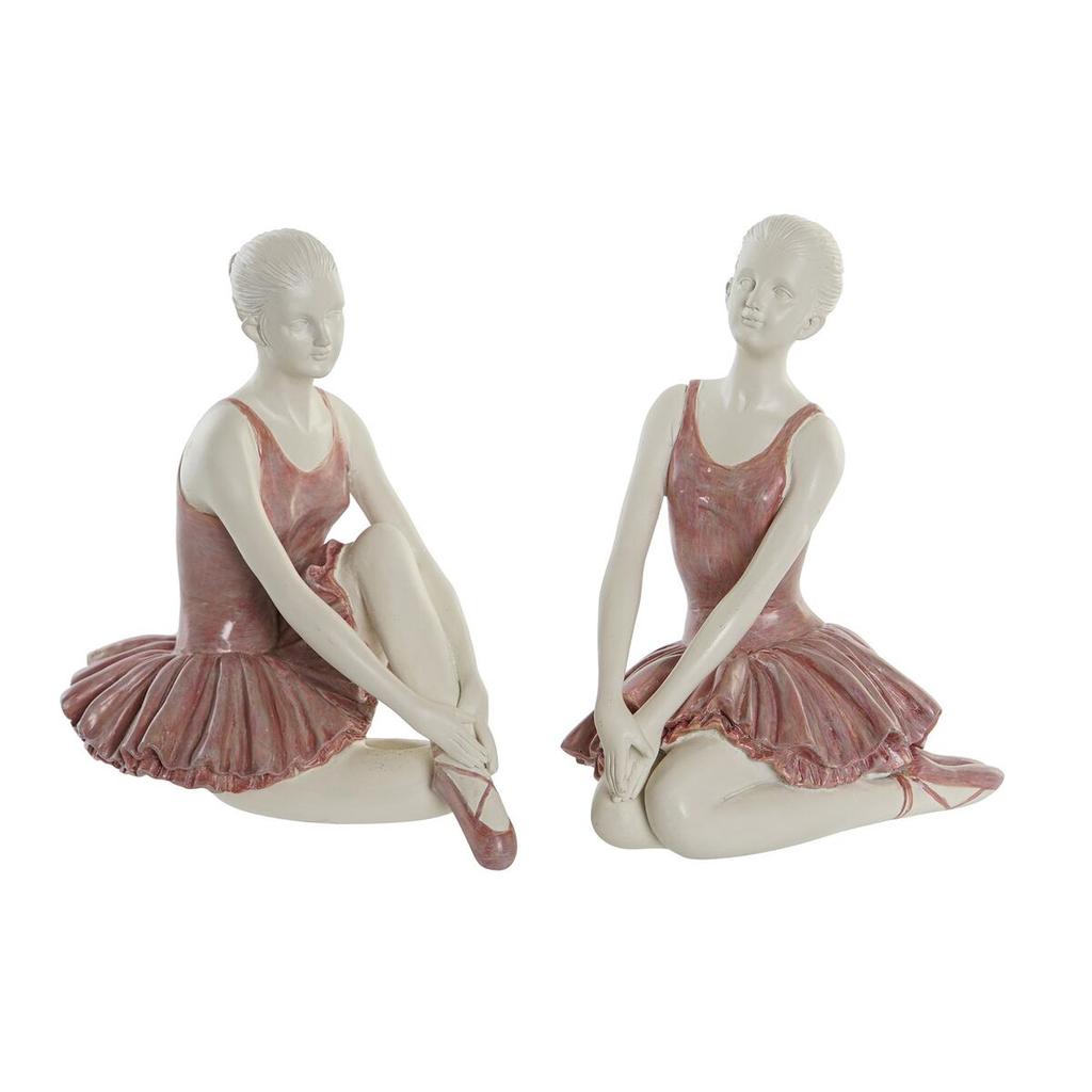 Decorative Figure DKD Home Decor Romantic Ballet Dancer 16 X 11 X 17 Cm (2 Units)