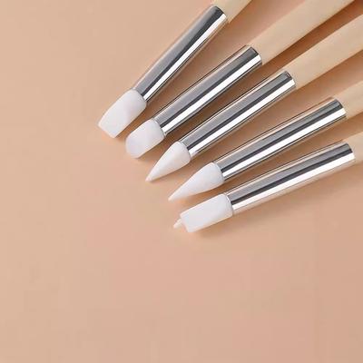 1 buc Pensulă Silicon pentru Nail Art Stilou Gel UV Vârf Imagine 3D DIY Punctare Pensule pentru Lac Sculptură Instrument DIY Manichiură